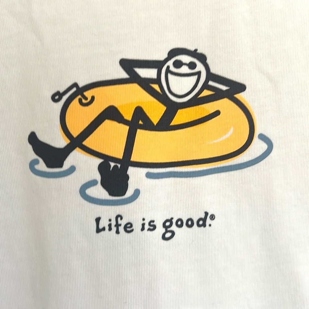 Life Is Good Floating Jake Tee White Short Sleeve Tee